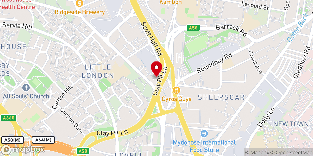 Map showing location of TREM Church