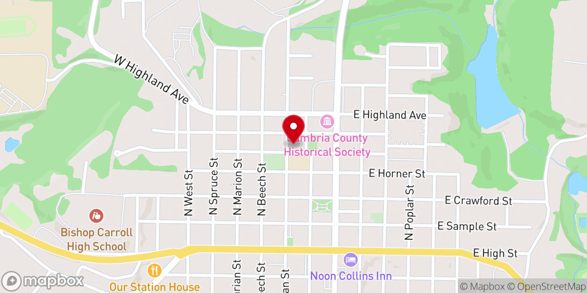 Map showing location of Holy Name Catholic Church