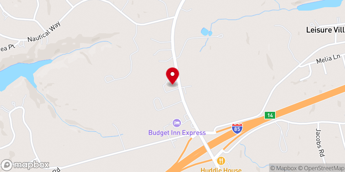 Map showing location of Barnette's Grove Emmanuel Church