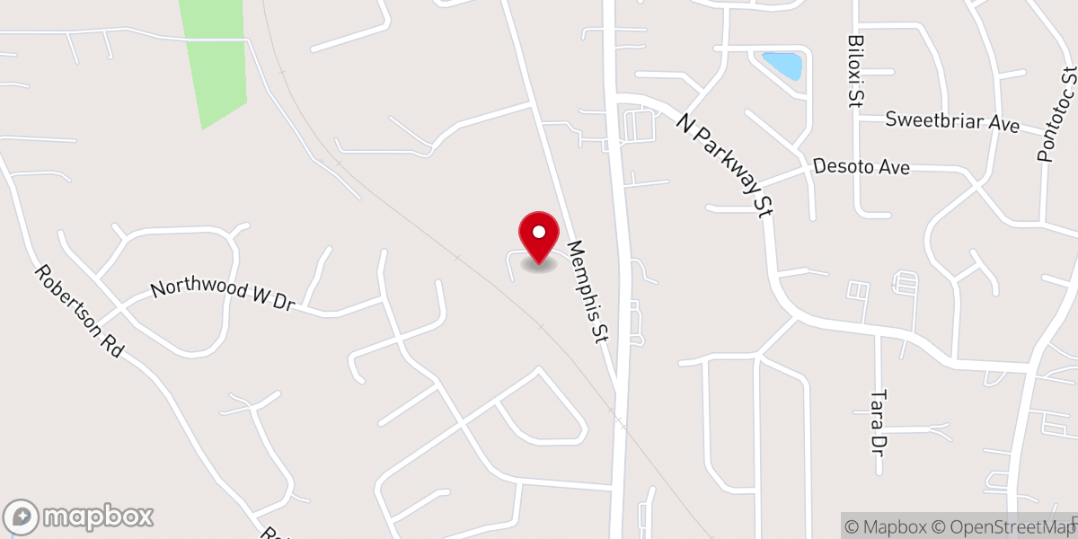 Map showing location of Cross Road Lutheran Church