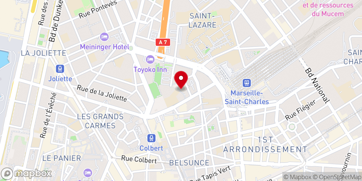 Map showing location of Hillsong Marseille