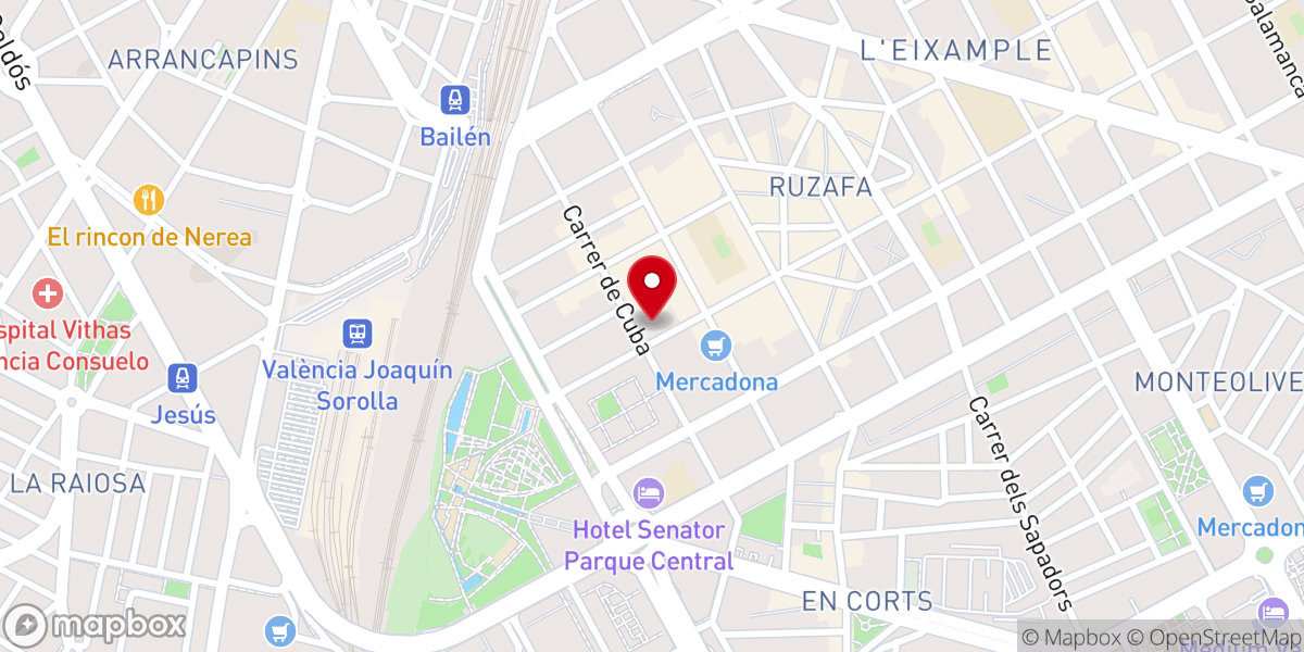 Map showing location of Parroquia de San Francisco de Borja