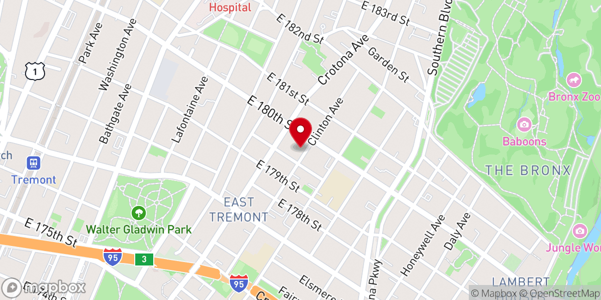 Map showing location of The Holy Temple Church