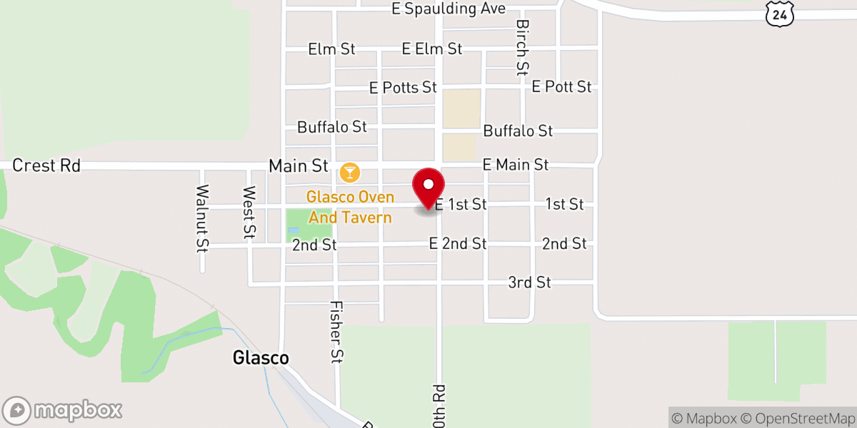 Map showing location of Christian Church