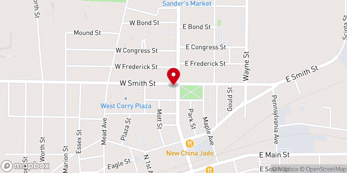 Map showing location of Emmanuel Episcopal Church