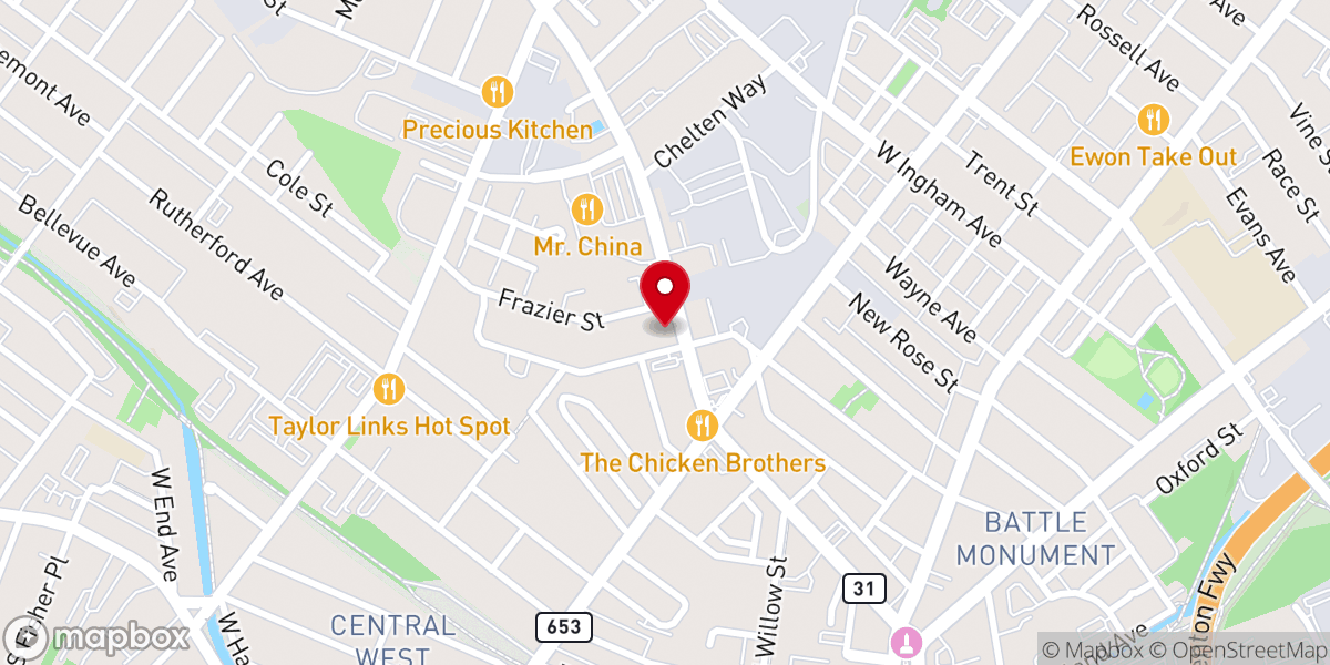Map showing location of Union Baptist Church