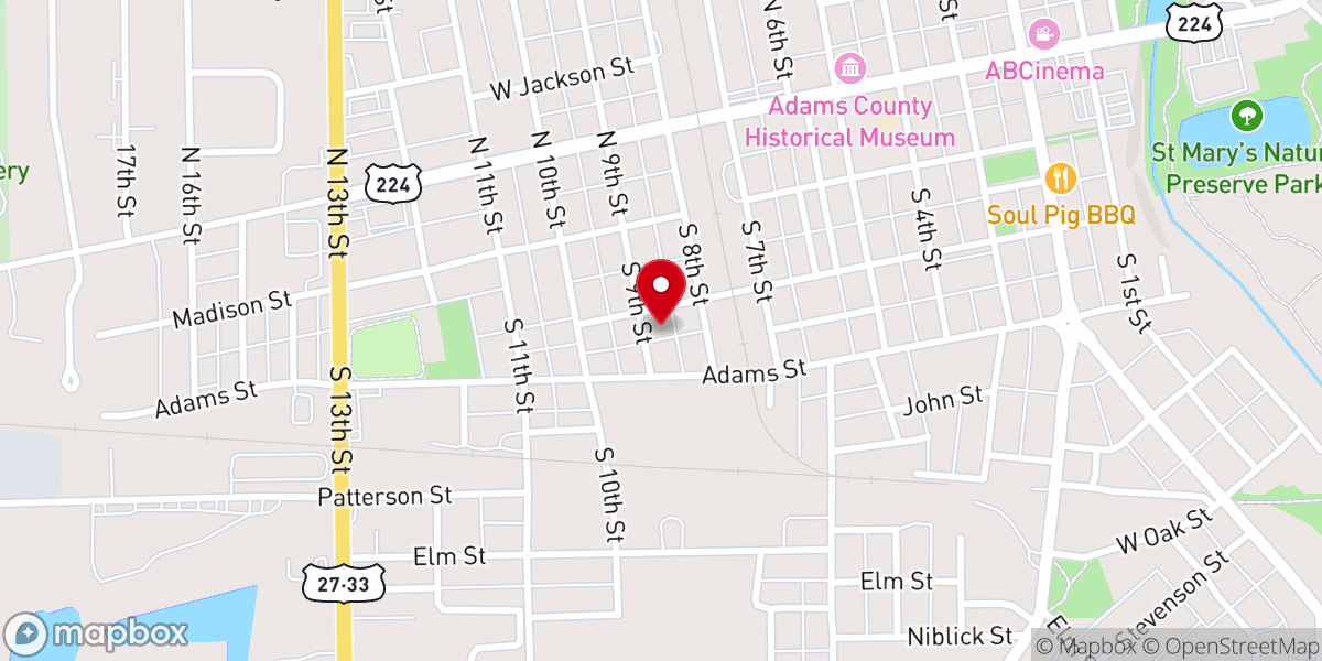 Map showing location of Hope India Mission Inc