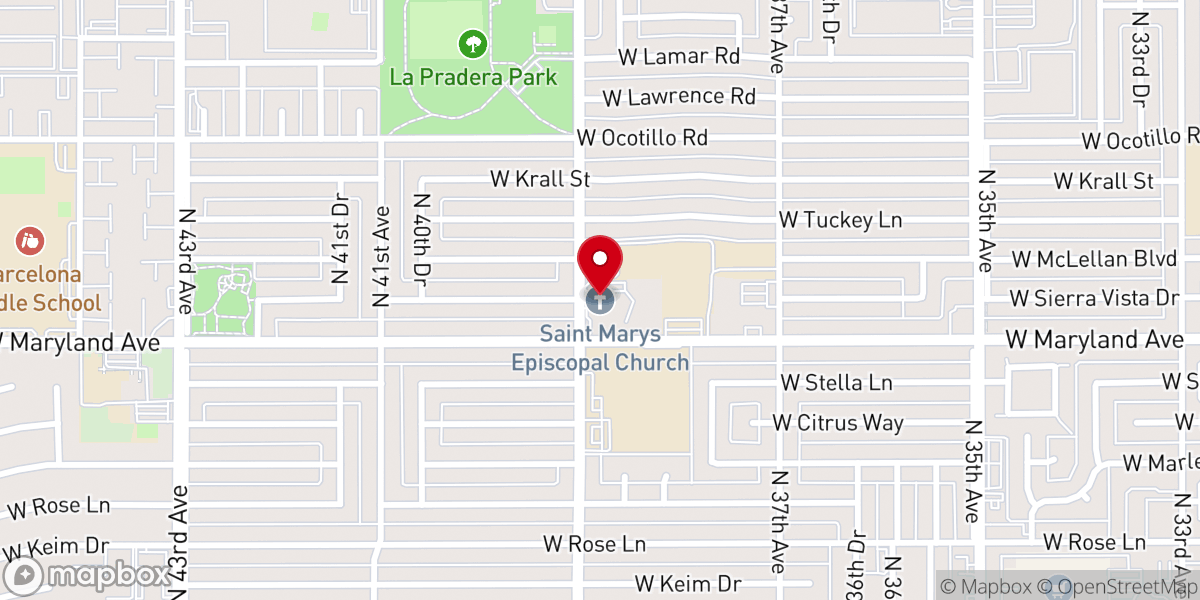Map showing location of Saint Marys Episcopal Church
