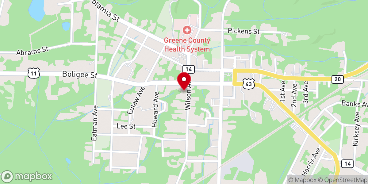 Map showing location of Saint Mary Catholic Church