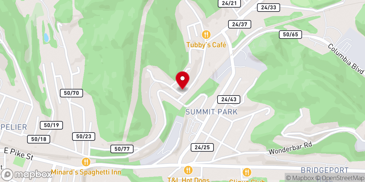 Map showing location of St. Spyridon Greek Orthodox Church