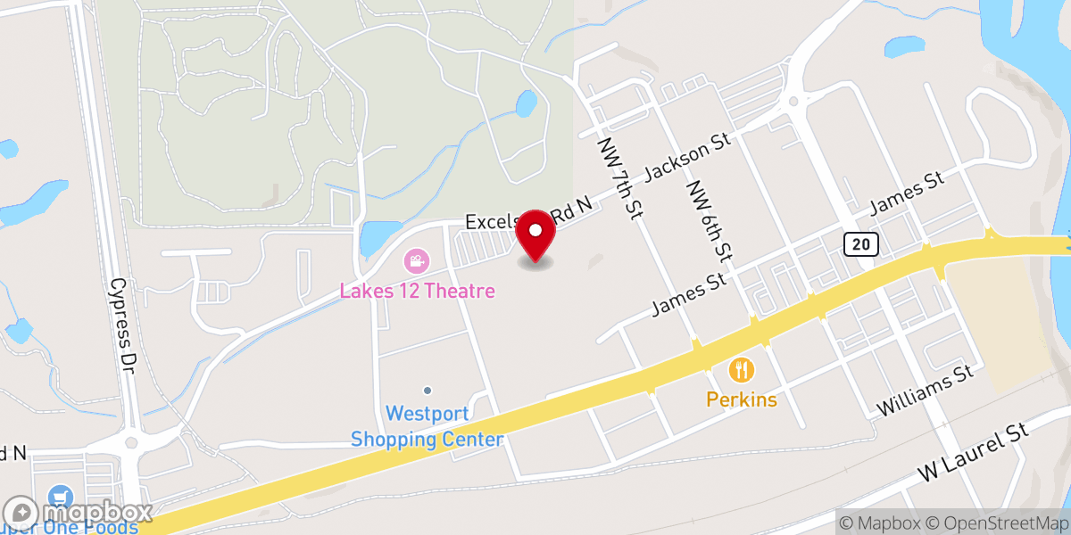 Map showing location of Westgate Mall