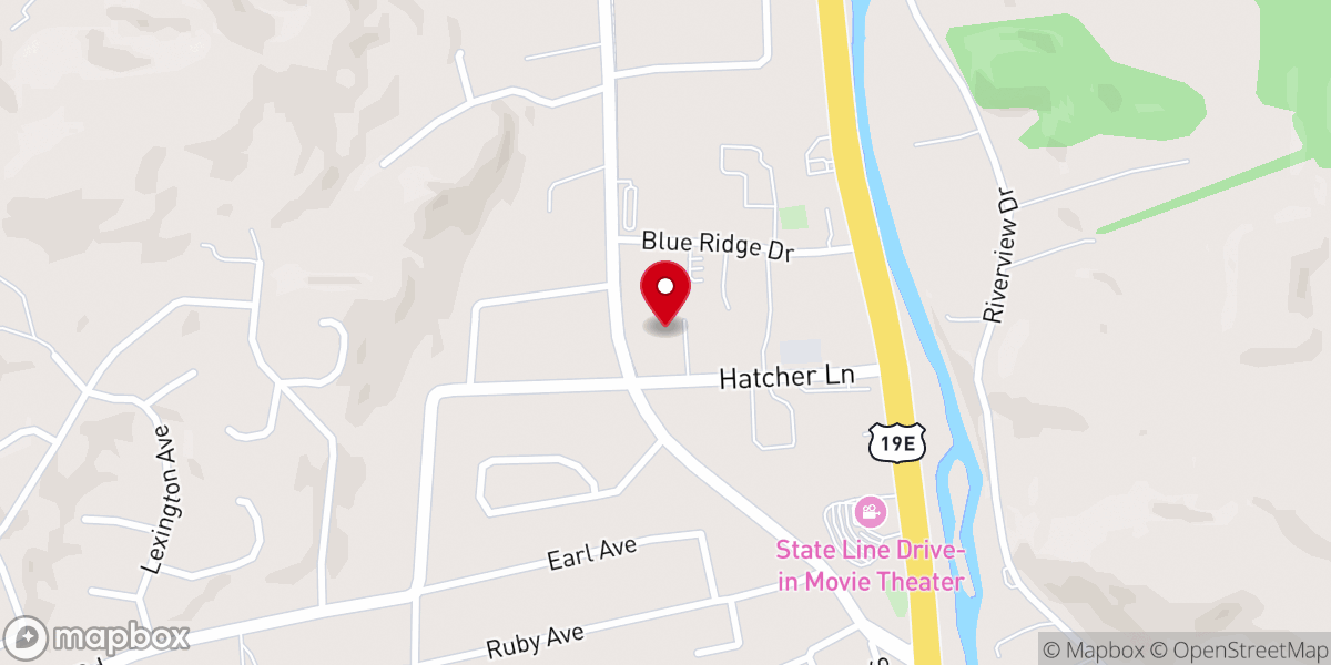 Map showing location of Centerview Church of Christ