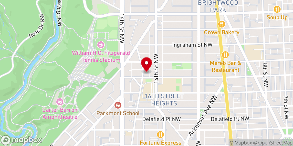 Map showing location of Saint Luke Baptist Church