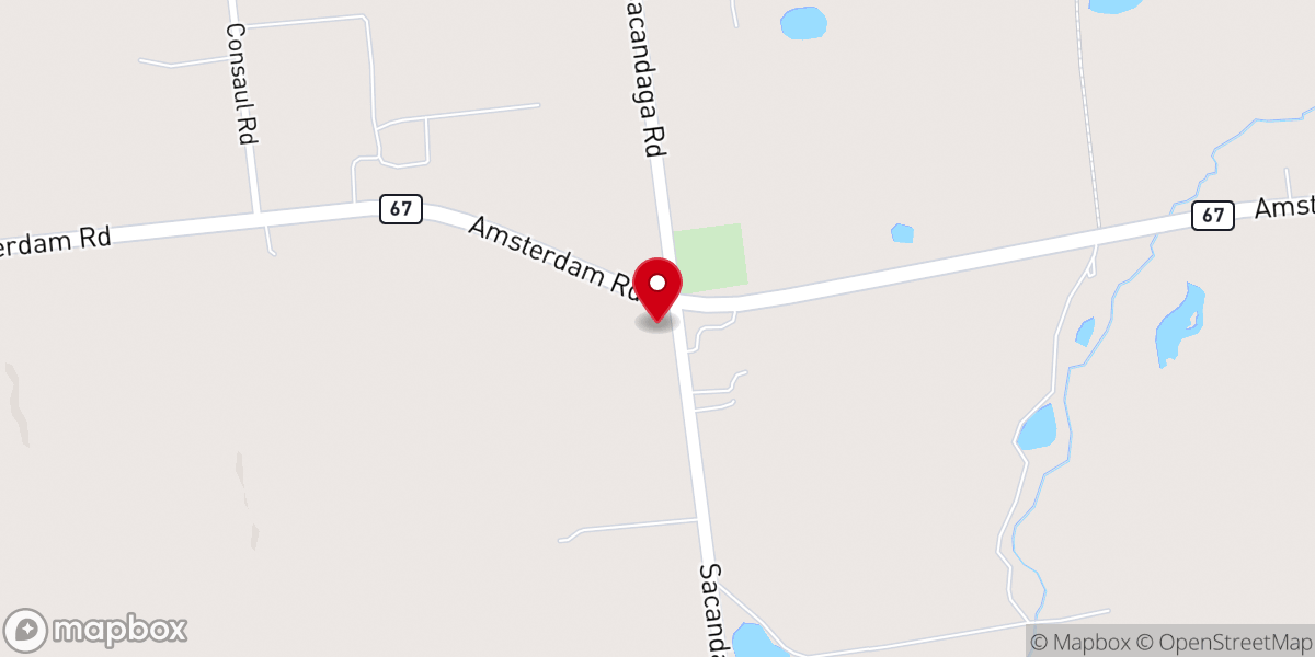 Map showing location of West Charlton United Presbyterian Church