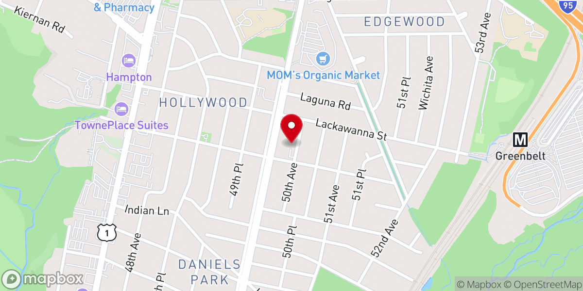 Map showing location of College Park United Methodist Church