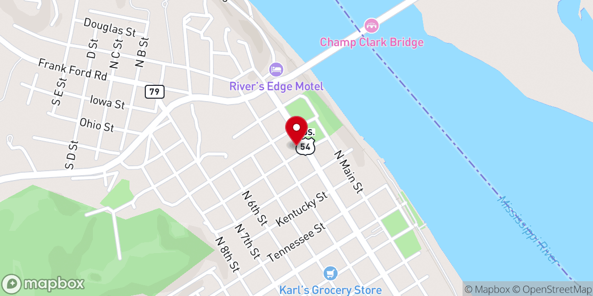 Map showing location of St Joseph Catholic Church