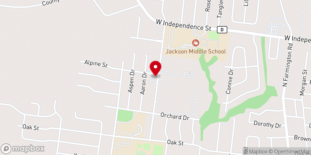 Map showing location of Calvary United Pentecostal