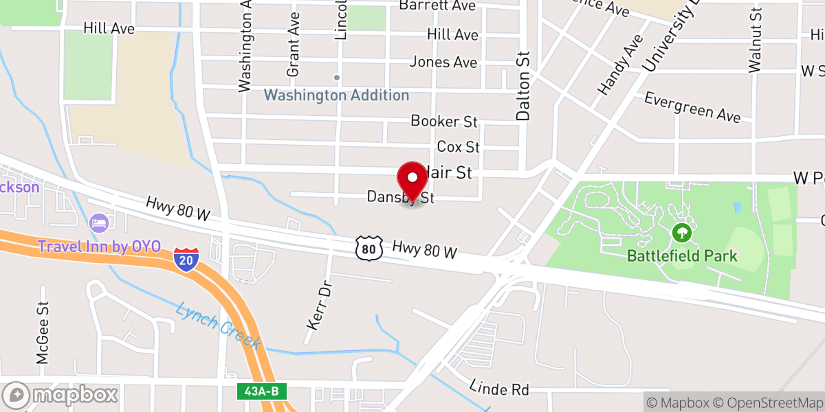 Map showing location of Smith Chapel Freewill Baptist Church
