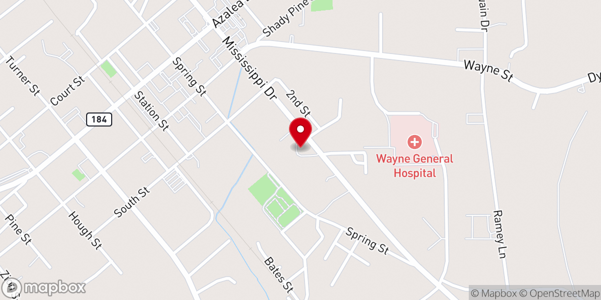 Map showing location of St Bernadette Catholic Church