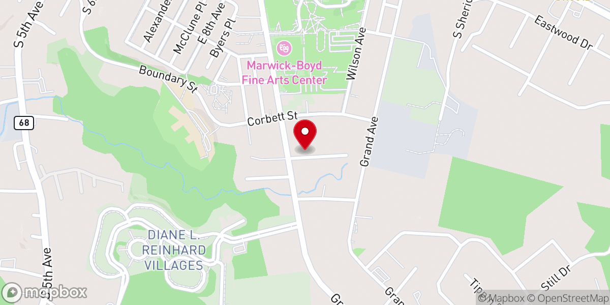 Map showing location of Epicenter Church