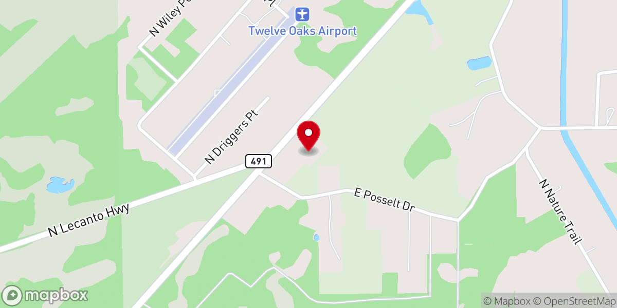 Map showing location of Riverside Christian Fellowship