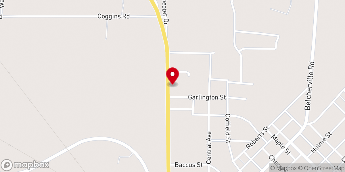 Map showing location of Bowie Church of the Nazarene