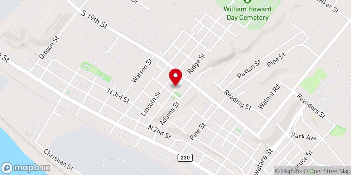 Map showing location of Pa Religious Coalition for Reproductive Justice Inc