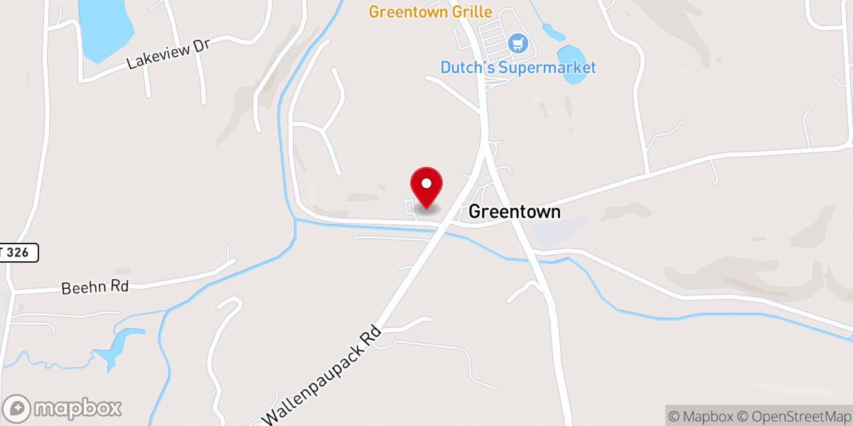 Map showing location of Bible Fellowship Church