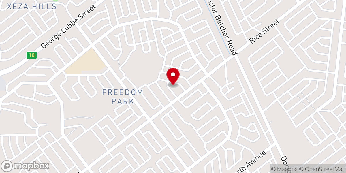 Map showing location of FREEDOM SQUARE METHODIST CHURCH OF SOUTHERN AFRICA
