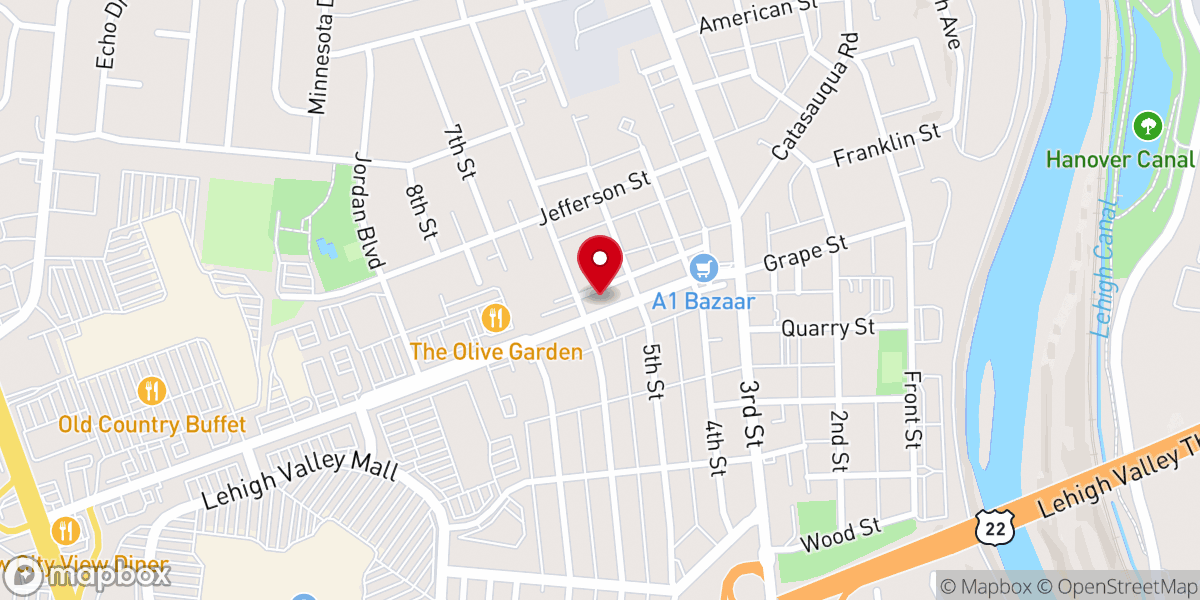 Map showing location of St John's UCC, Fullerton