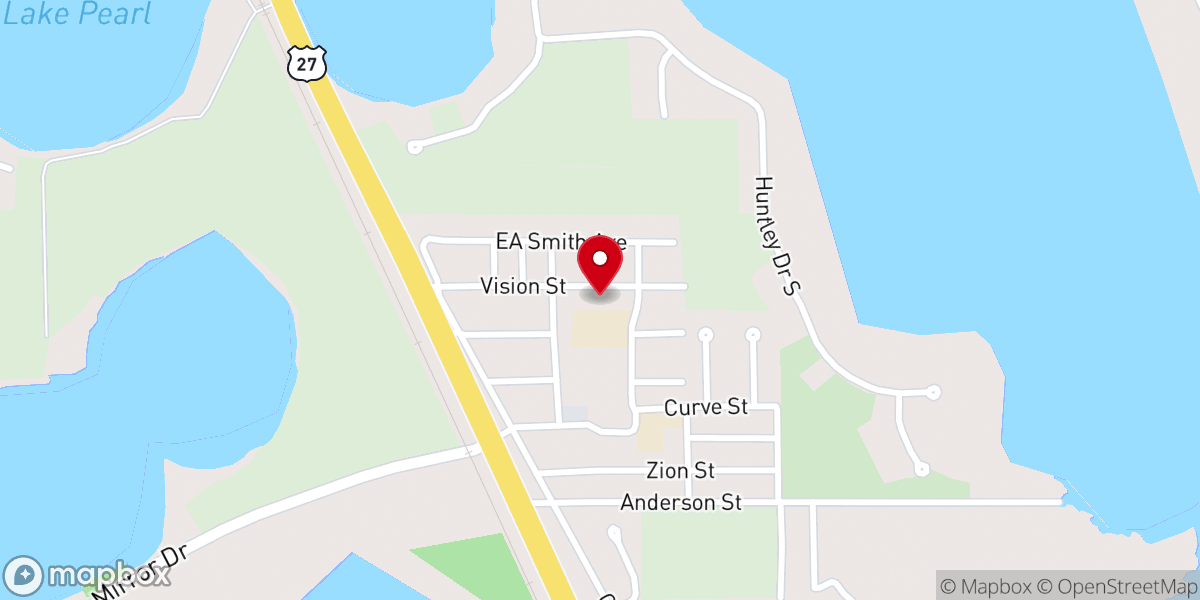 Map showing location of Greater Love Church of God