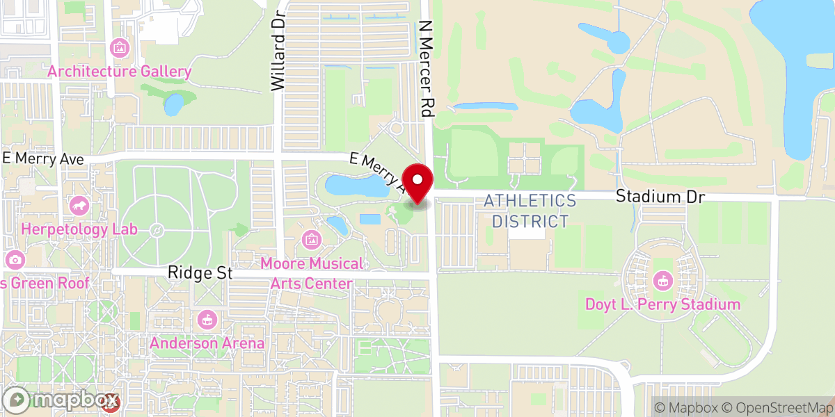 Map showing location of Bowling Green State University