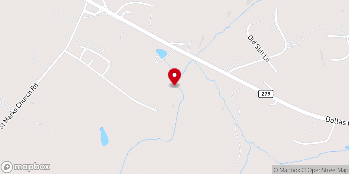 Map showing location of Shady Grove