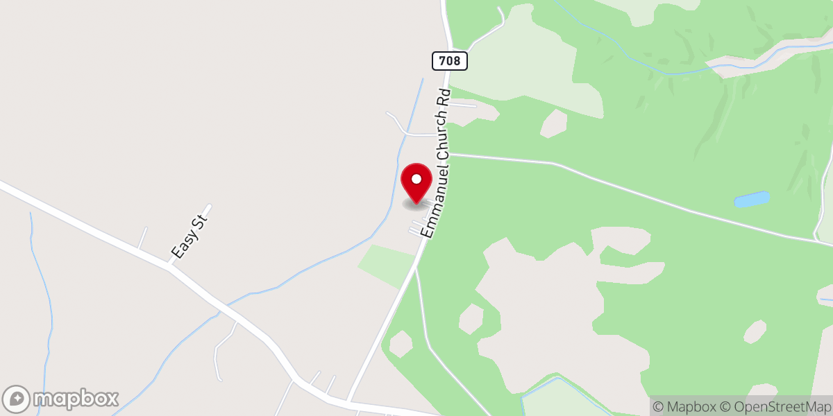 Map showing location of Emmanuel Baptist Church