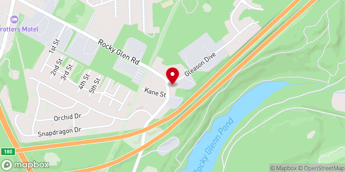 Map showing location of Moosic Alliance Community Church