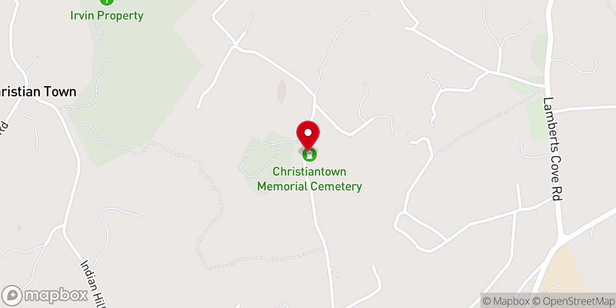 Map showing location of Mayhew Chapel