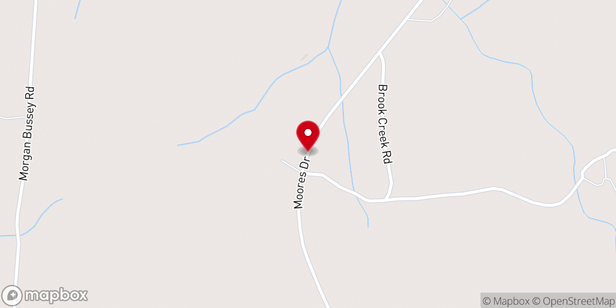 Map showing location of Moores AME Church