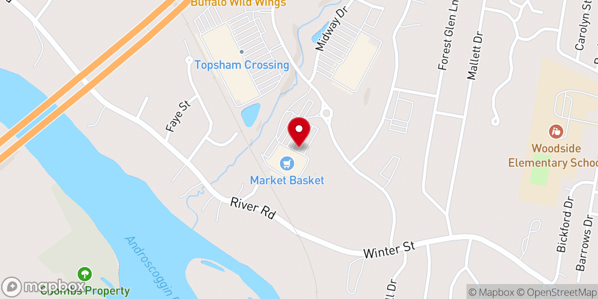 Map showing location of Market Basket