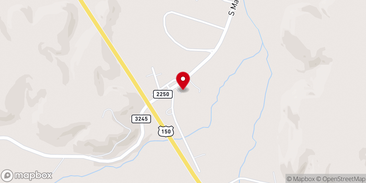 Map showing location of Crossroads Assembly Of God