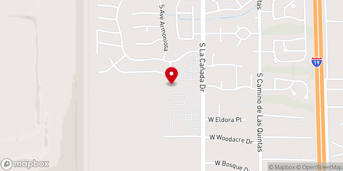 Map showing location of Valley Christian Church of Sahuarita