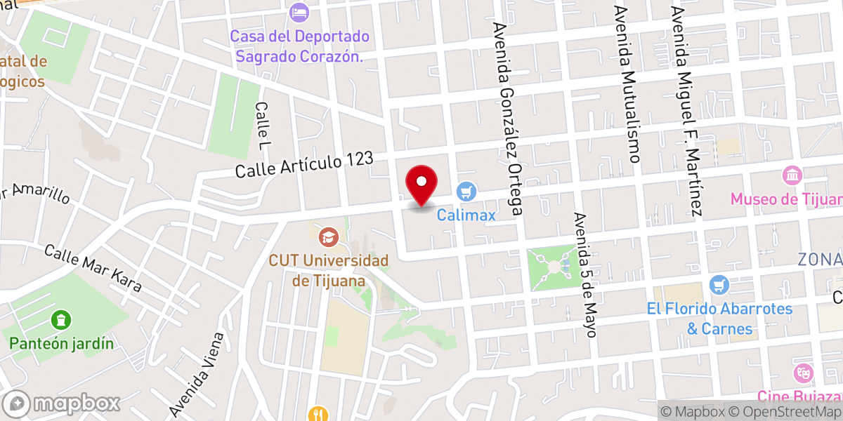 Map showing location of Parroquia Inmaculada Concepción