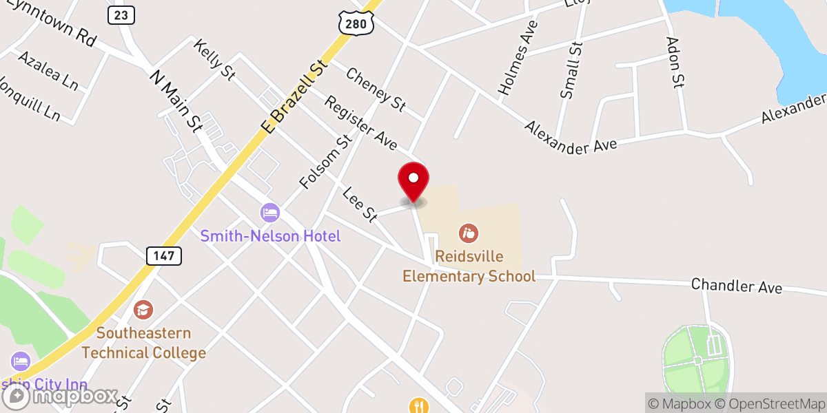 Map showing location of The Dirt Church