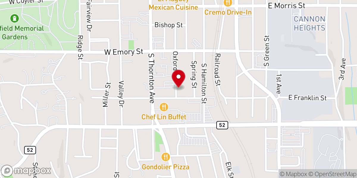 Map showing location of Overcoming Church of God