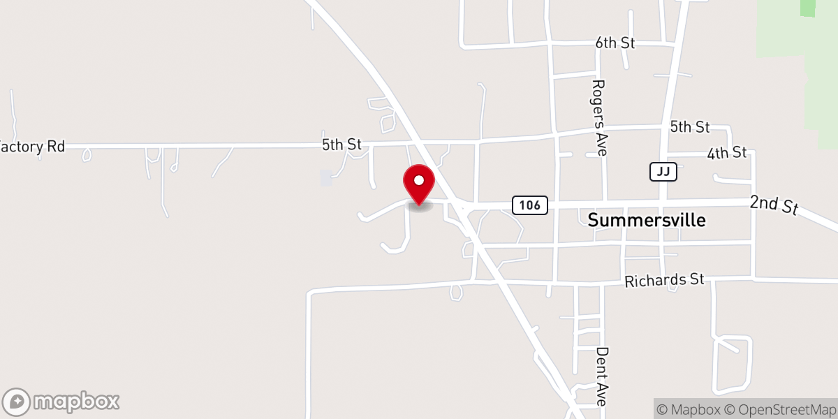 Map showing location of Summersville Seventh-day Adventist Church