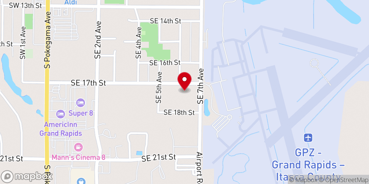Map showing location of Grand Rapids Alliance Church