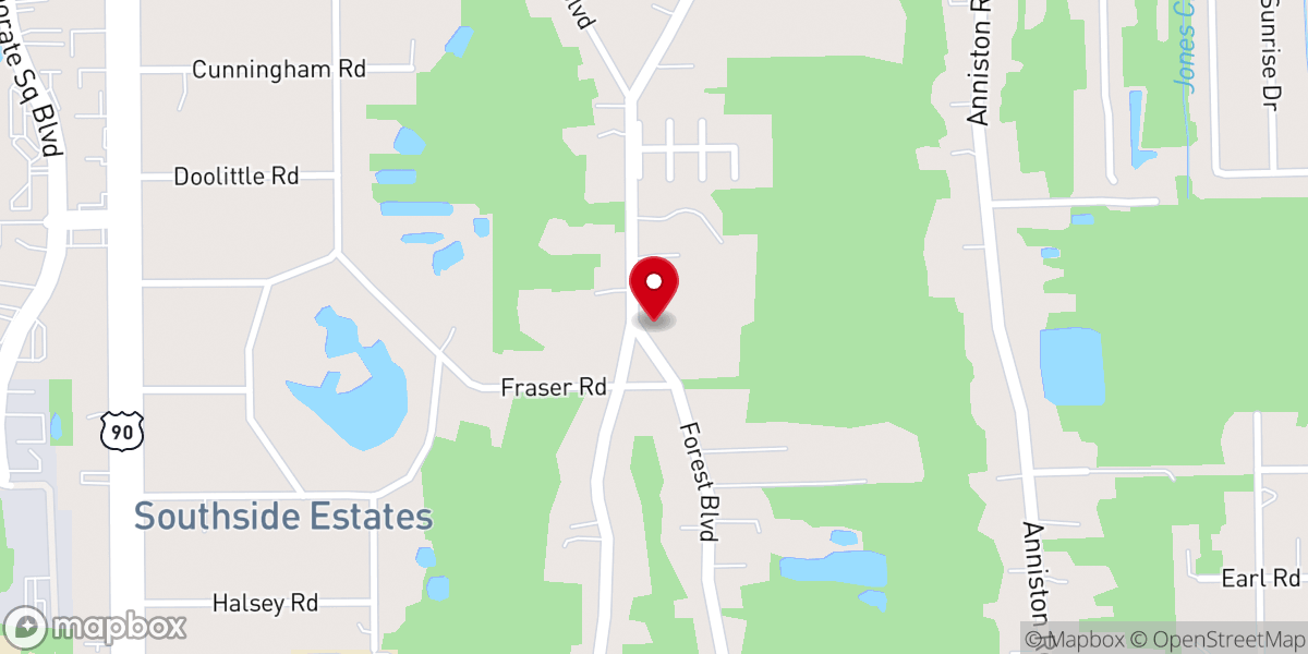 Map showing location of Harmony Community Church