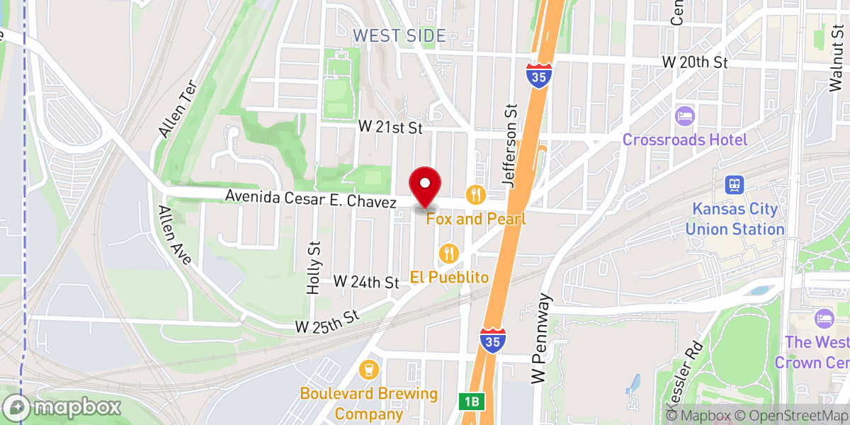 Map showing location of Our Lady of Guadalupe Shrine