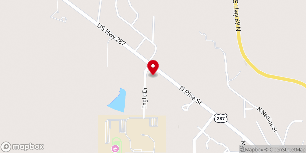 Map showing location of Our Lady of Pines Catholic Church