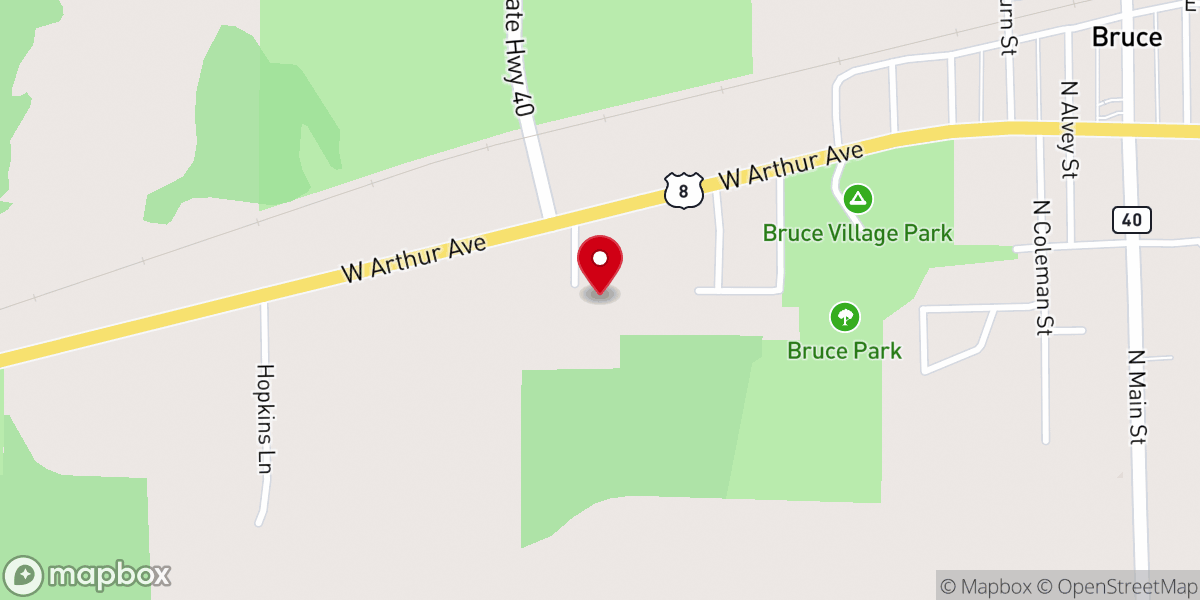 Map showing location of Grace Bible Camp