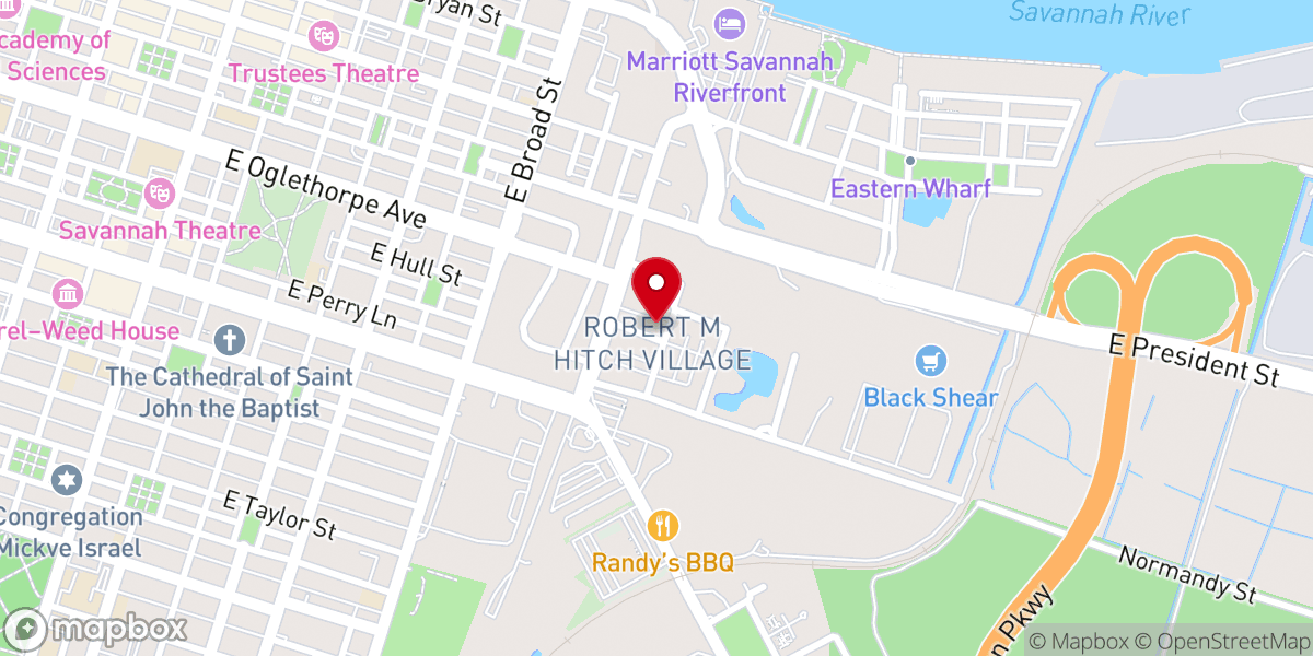 Map showing location of Central Missionary Baptist Church
